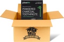 Carvão Ativado Primal Vida Orgânica 1 oz Pó de dentes: Orgânico Vegan Mistura, Kaolin & Bentonite Clay, Óleos Essenciais - Black Spearmint para 200+ Escovas. Caixa GFMH incluída.