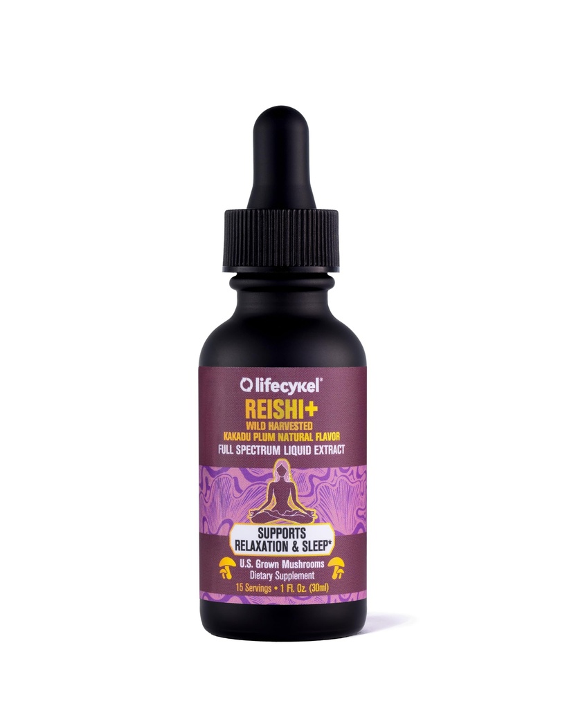 Vida Cykel - Extrato de Cogumelo Reishi com Ameixa Kakadu Selvagem - Potente Imune e Suplemento de Apoio ao Sono, Vitamina-C rico em Adaptogen Drops de Cogumelo - 1 Fl Oz