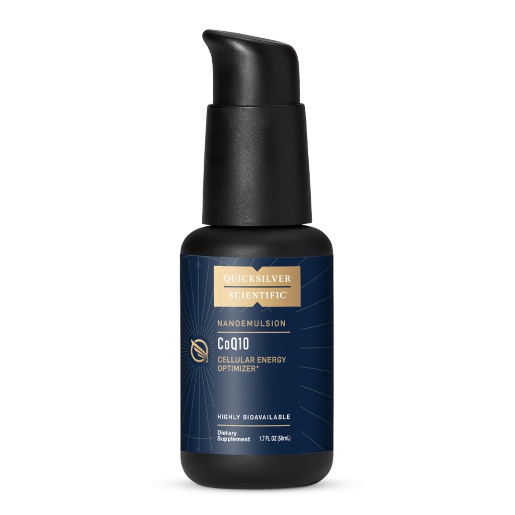 Quicksilver Scientific CoQ10 Nanoemulsion - Coenzima lipossómica Q10 Suporte cardiovascular e Suplemento de Energia Celular - Fast Absorbing Liquid CoQ10 (1,7 onças / 50ml)