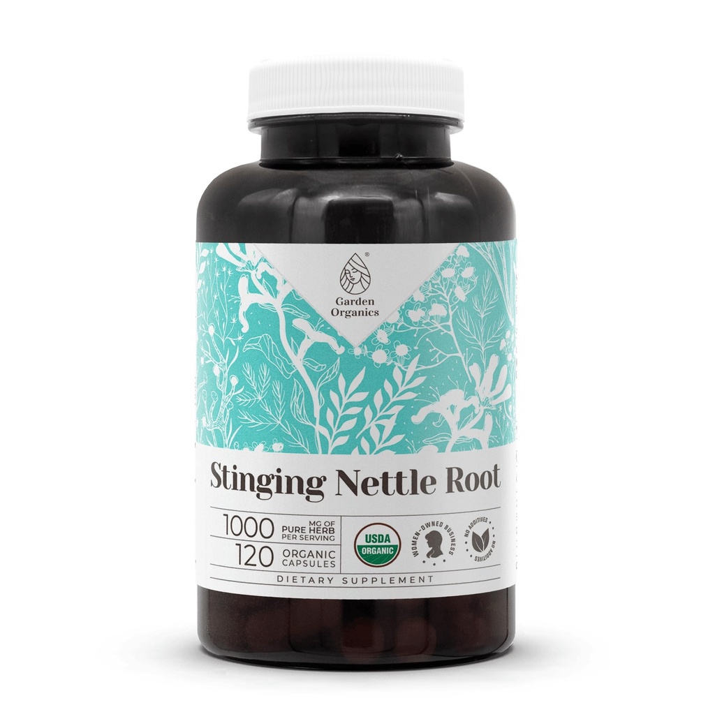 Stinging Nettle Root USDA Orgânico 120 Cápsulas Sistema Digestivo, Suplemento Natural □ Cápsulas Vegetarianas Orgânicas Certified e Orgânica Stinging Nettle (Urtica Dioica) Raíz Secada (120 Cápsulas)