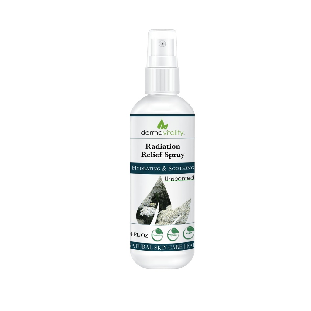Spray de alívio de queimadura de radiação - Spray Calendula para tratamento de radiação, não perfumado, Fragrância livre, planta orgânica natural hidratante baseada alivio calmante para pele comichosa e sensível – 4 onças