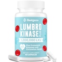 Suplemento lumbroquinase, 1,2 milhões de LKU - 120mg Cápsulas, Potent Nattokinase Alternativa com Enzimas Proteolíticas e Mistura de Ervas