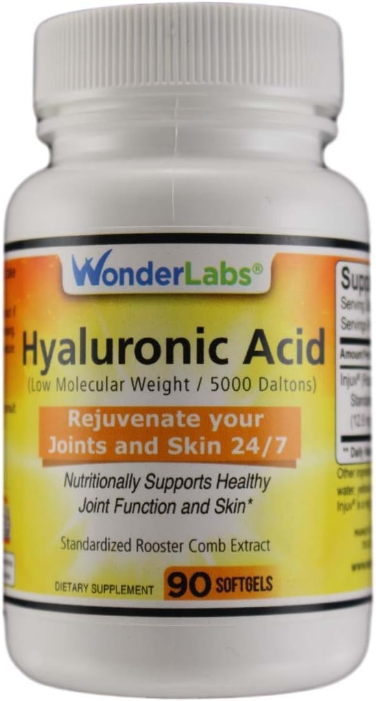 Wonder Laboratories 120 mg Ácido Hialurônico Extrato Comb Rooster, Feito de Extrato Comb Rooster Injuv (90)