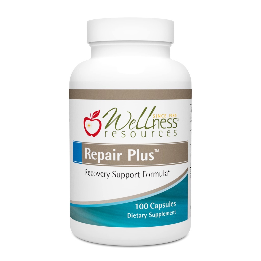 Repair Plus com TurmiPure Gold Turmeric (Curcumina) com Quercetin e Enzimas Proteolíticas Bromelain e Papain. para reparação, recuperação, saúde do tecido, e inflamação (100 Cápsulas)