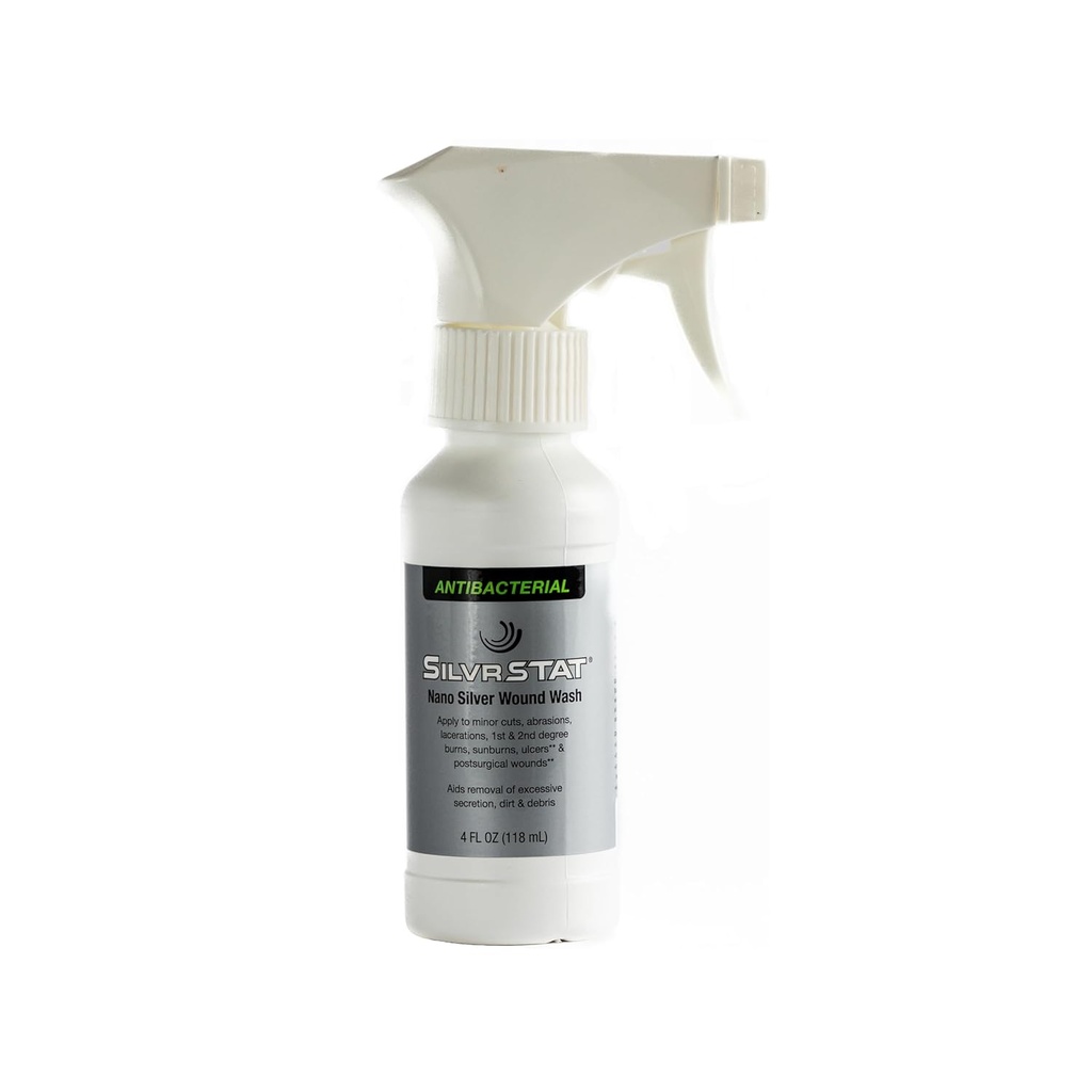SilvrSTAT Nano Silver Wash Pulverizador de lavagem de feridas de prata