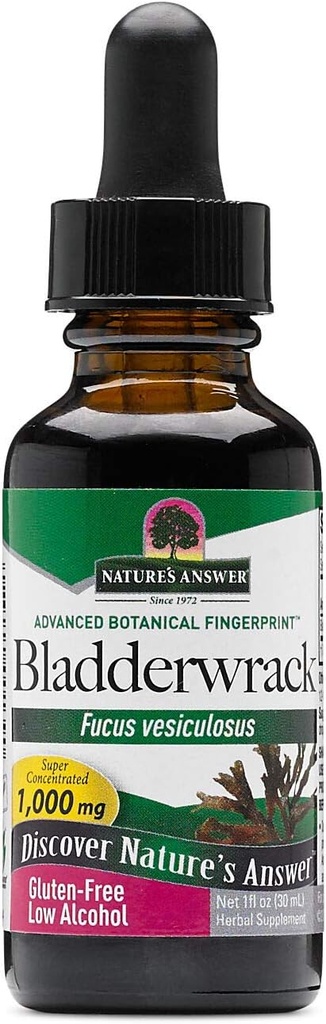 Resposta da natureza Bladderwrack Thallus com baixo álcool orgânico 1 Onça de fluido □ Imune Natural Imune Booster Suporta Digestão □ Promove uma tireóide saudável