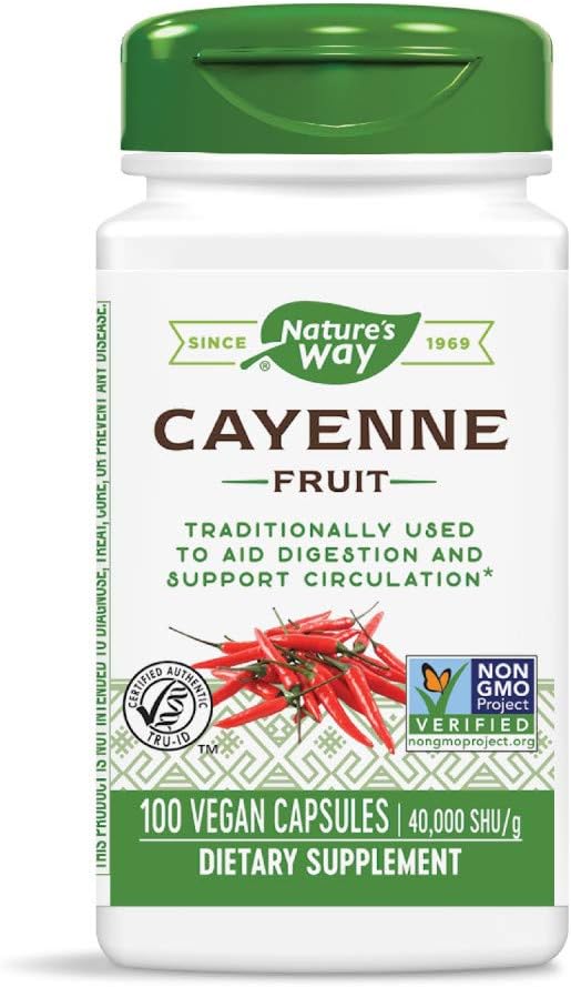 Natural Way Cayenne Fruit, 100 Cápsulas Vegetarianas