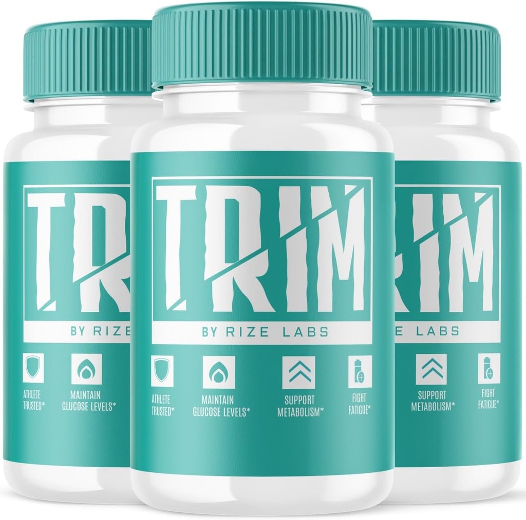 Rize labs Trim Supplement, Cápsulas para Perda de Peso Avançada, Comprimidos curados para empurrar através da fase de corte e escultura um Fisique Esculpido - pacote de 3 (180 Cápsulas)