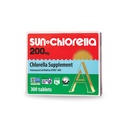 Sun Chlorela 200 mg Verde Algas Suplemento Superalimentar - Muralha Cell Pulverizada - Clorofila, CGF, Active B12, Ferro, Proteína - Não-GMO - 300 Comprimidos