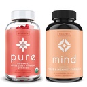 Vinagre de maçã pura com gomas de mãe e suplemento do cérebro da mente com mane do leão - Suporta foco e memória, 60 Ct cada