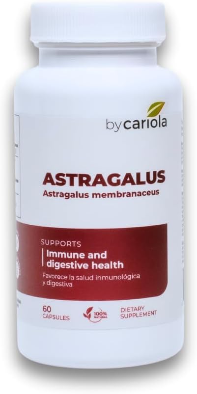 Cápsulas Raízes de Astragalus - Suplemento de suporte imunológico e digestivo - Fórmula natural, impulsiona energia, melhora a digestão - Astragalus Membranaceus Extract - 60 Count (30 Servings)