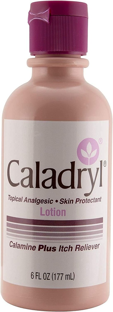 Caladril Rosa Protector da Pele de Calamina Plus Itch Relief, 6 Garrafa de Onça (2 Embalagens (6.0 Ounce))