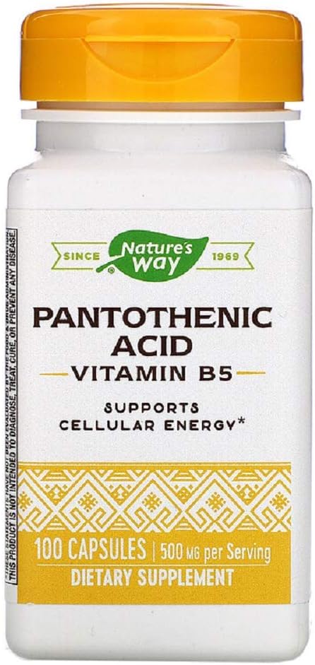 Ácido Pantotênico da Via Natural, 100 Count (Pack of 2)