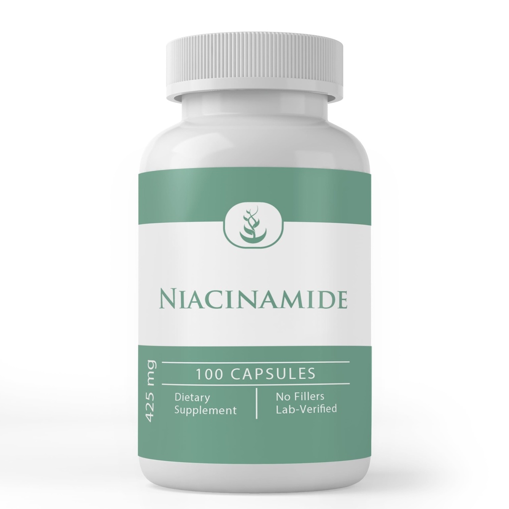 Ingredientes originais puros Niacinamida (Vitamina B3), Puro, Sem Aditivos ou Aditivos, Verificado no laboratório