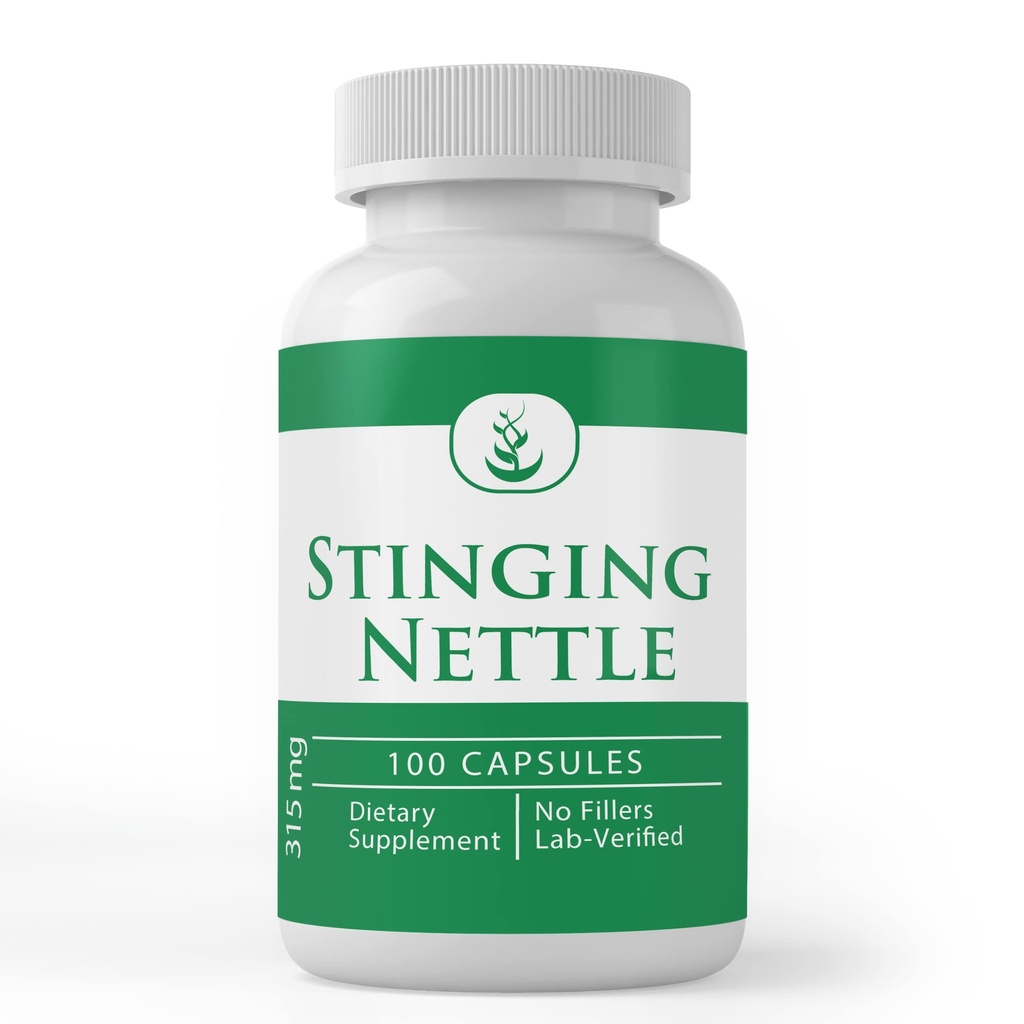INGREDIENTES ORIGINAIS PUROS Stinging Nettle (100 cápsulas) Folha sempre pura, sem aditivos ou enchimentos, laboratório verificado