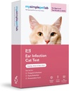 MySimplePetLab Cat Ear Infection Test Kit, Vet Aprovado, Detecta Levedura e Bacteria, Mail-in Kit, Resultados Rápidos, Fácil Uso em Casa para Fedorentos, Orelhas Coceiras, Suporta Saúde da Orelha de Gato