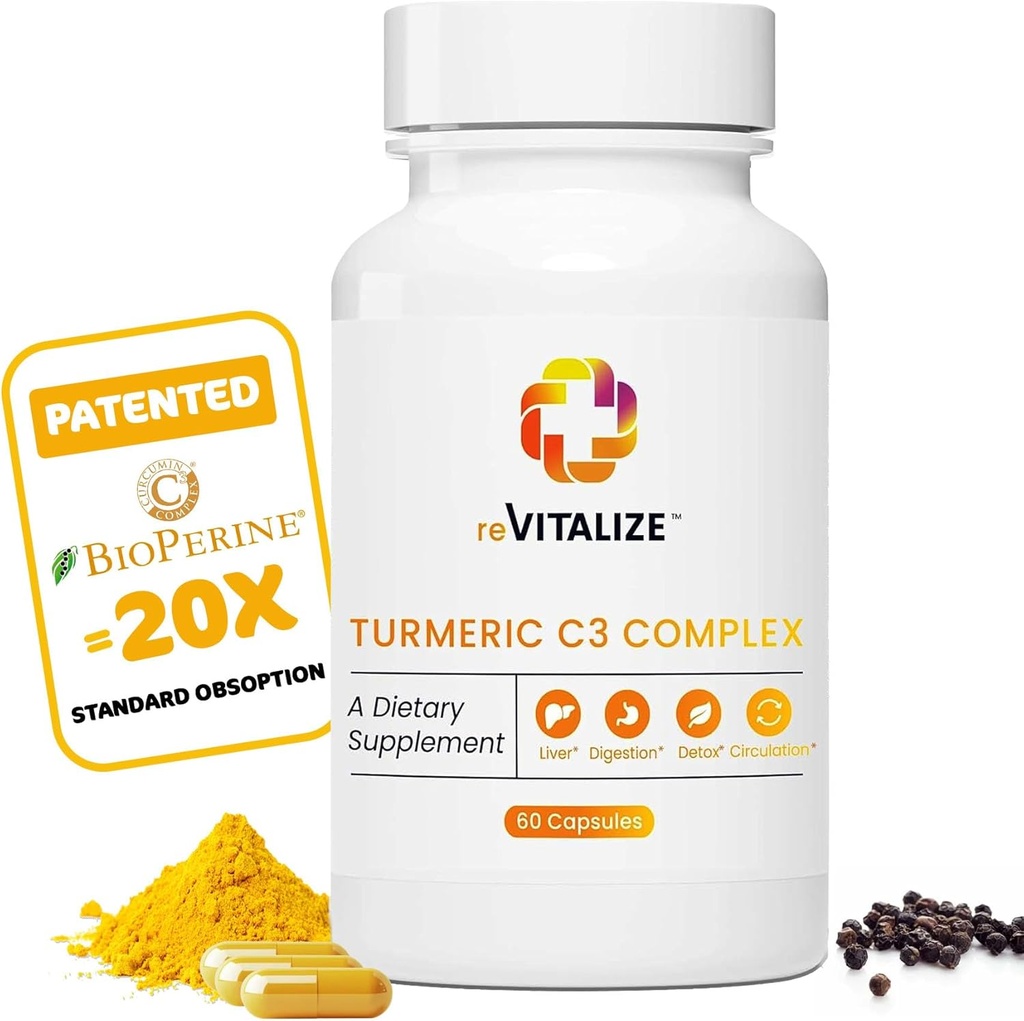 Suplemento de Curcumina Turmérica 60 Servings - Suporta Saúde Conjunta - Extrato de Pimenta Preto BioPerine com 500mg Cápsulas, Curcuminoides 475mg .