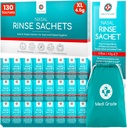 Pacotes Medi Grade Sinus Rinse – Kit Nasal Rinse Essentials de 130 x Pacotes de sal e saco de armazenamento conveniente - Desfrute de irrigação nasal sem esforço em casa ou em curso com nossos pacotes Neti Pot Salt