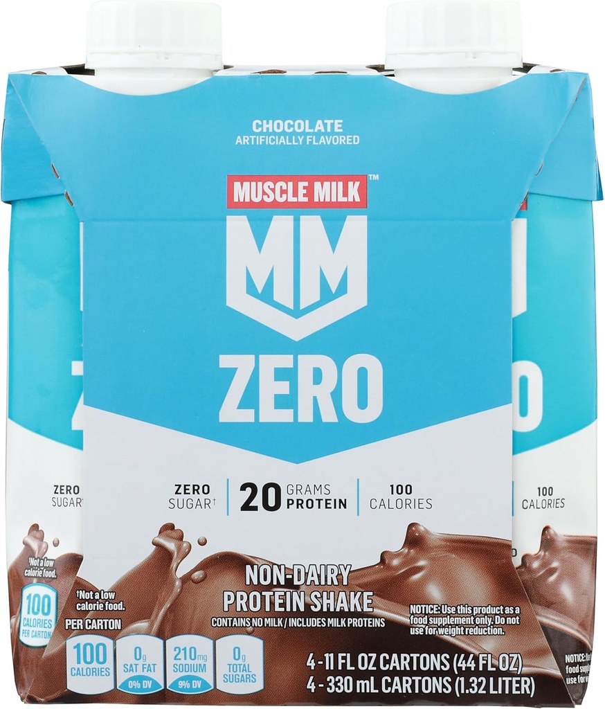 Citosport Músculo Leite 100 Calorias Bebidas Nutricionais, Chocolate, 11 Fl Oz (Pacote de 4)
