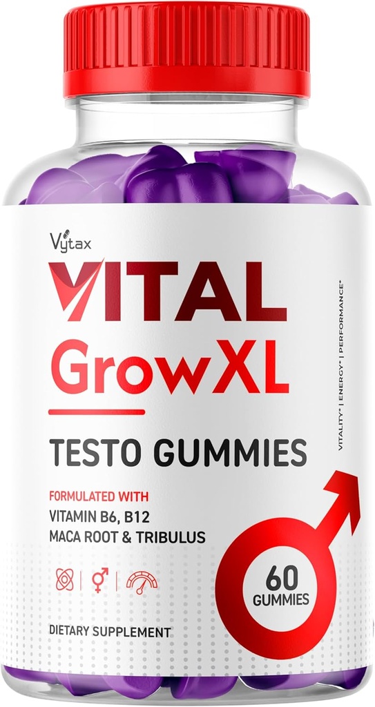 Vital Grow XL Gummies, Vital Grow XL Testo Gummies Máxima Força Fórmula Vitamina Avançada, Vital GrowXL VitalGrowXL Eu Gomitas Premium Chewable Vitalgrow Suplemento (60 chicletes)