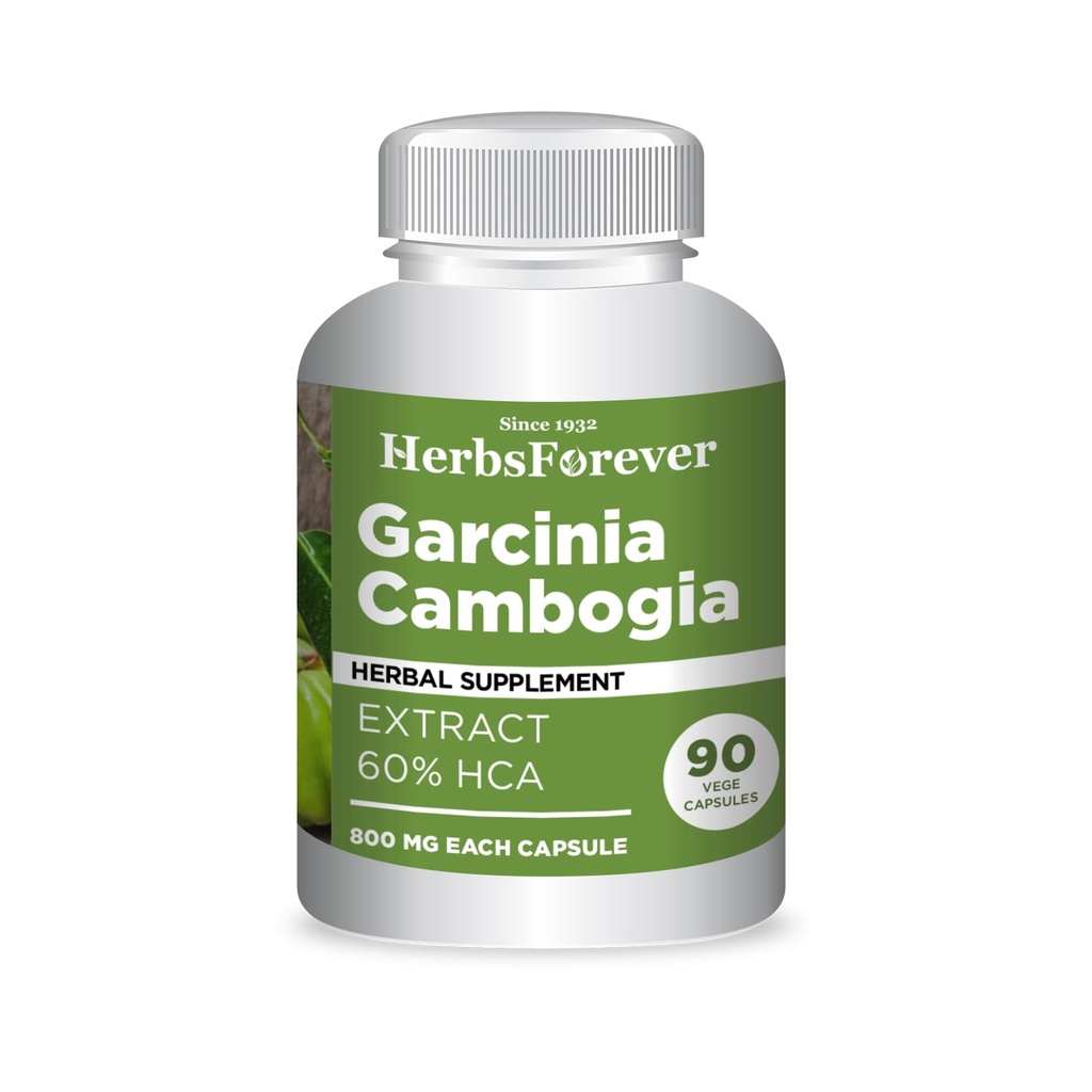 Herbsforever Garcinia Cambogia Extract Supplement Suporta Estilo de Vida Saudável e Gestão de Peso