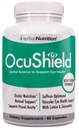 OcuShield Eye Health Vitamina Suporte para olhos saudáveis, Visão noturna com Saffron, Lutein & Zeaxantina, Nutrientes Oculares para proteger e estimular a saúde ocular, Uma garrafa
