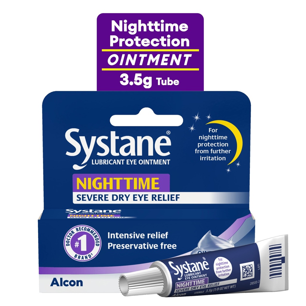 Systane Noite Lubrificante Olho Pomada 3,5g Tubo