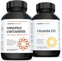SMARTERNUTRITION Curcumina - Potência e Absorção + Vitamina D3 Imune Baseada em Planta Suporte com Complexo Vegan K2
