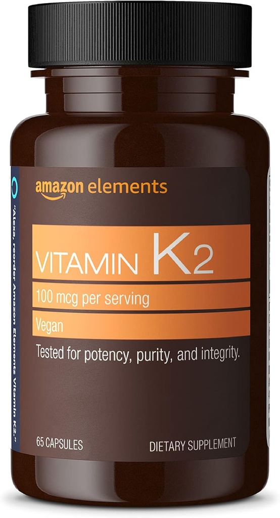 Elementos Vitamina K2 100 mcg, 65 Cápsulas