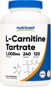 Nutricost L-Carnitina Tartrato 1.000mg, 240 Cápsulas - 500mg Por Cápsula, 120 Servings