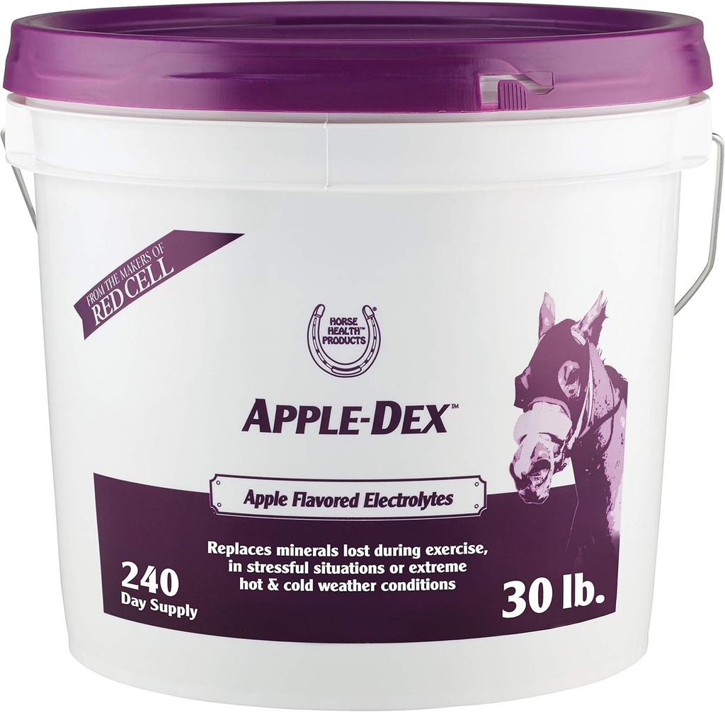 Farnam Horse Health Apple-Dex Eletrólitos com sabor de maçã 30 libra 240 dias