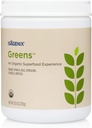 Isagenix Verdes Orgânicos, Superalimento Bebida Mistura de bebida de fitonutriente com espinafre orgânico, couve, espirulina, chlorela, brócolos e mais para apoiar dieta - 270 gramas (30 Servões)