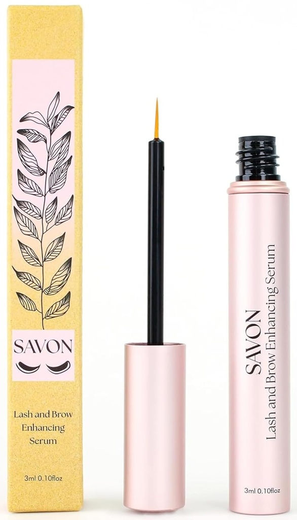 Soro de crescimento orgânico para pestanas e sobrancelhas mais grossas, mais longas - com Biotina, Peptídeos e Pantenol - Natural e Cruelty Free - EUA - Lash e Brow Boost Serum - Condicionador de pestanas