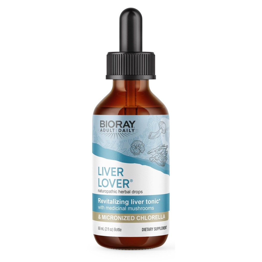 BIORAY Daily Liver Lover - 2 fl oz - Suporta o Fígado & Adrenais - Não-GMO, Vegan, Sem glúten
