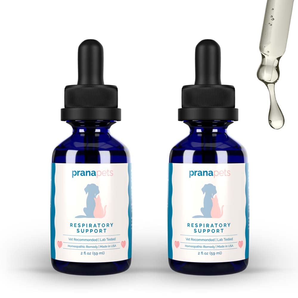 PranaPets suplemento de suporte respiratório para cães e gatos . Naturalmente promove a função respiratória ideal em animais de estimação .