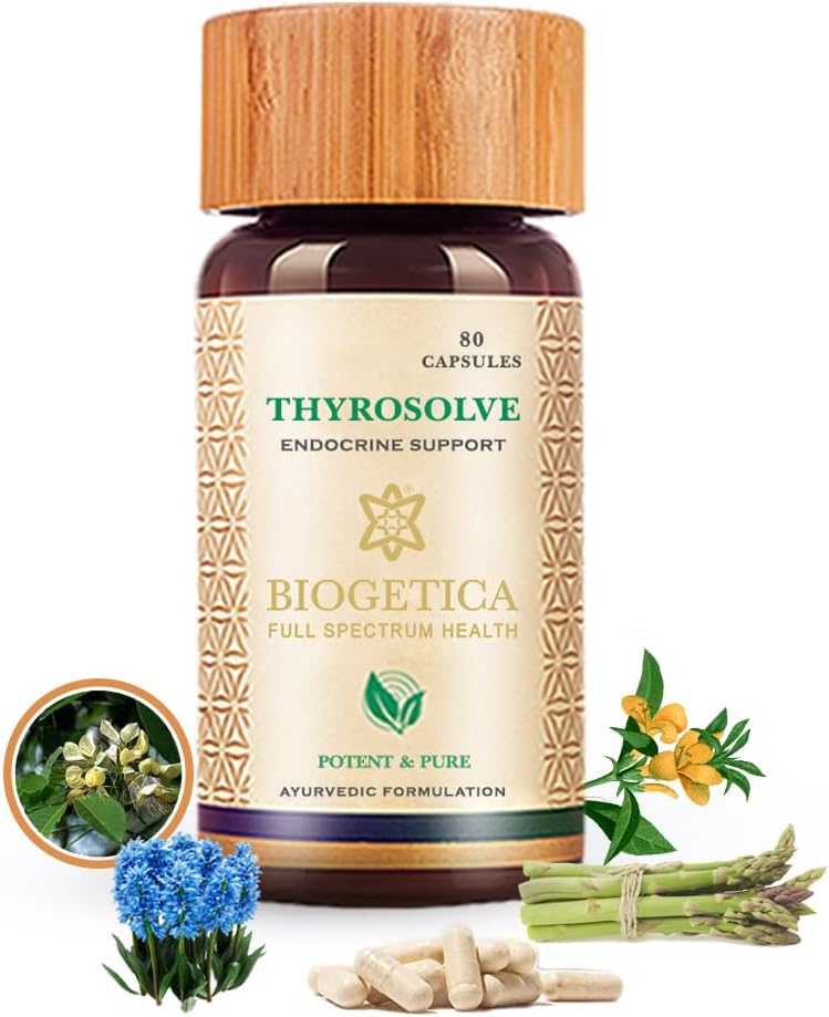 Suplemento de suporte da tireóide - Suporte natural da tireóide - Vegetarian & Non-GMO - 100% Vegan Ayurveda Suplemento - 80 Cápsulas