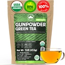 U.S. Wellness Naturals Pólvora Orgânica Chá Verde □ Folha despreocupada □ Qualidade Premium 100% certificado Chá Verde Orgânico