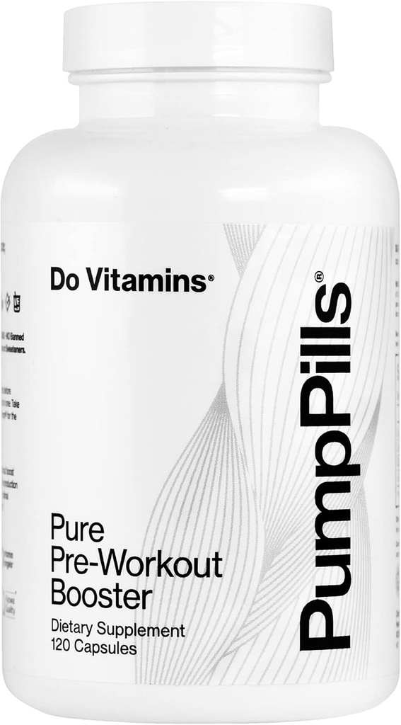 PumpPills Nitric Oxide Supplements for Men & Women - L Citrulline L Arginina Supplement - Estimulante Pills pré-treino gratuito - Booster de óxido nítrico - Vegan, Paleo, Keto (120 Cápsulas)