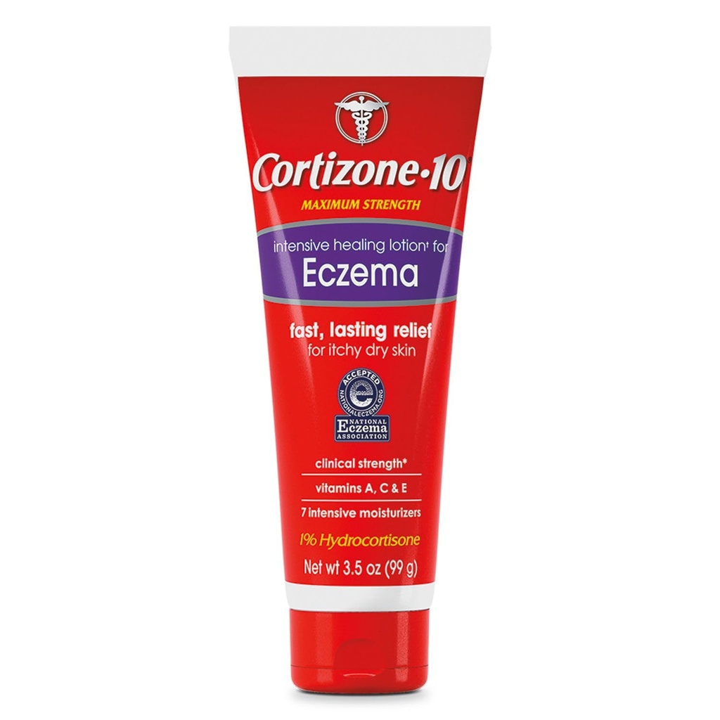 Cortizona 10 Loção de cura intensiva de força máxima para Eczema, Pacote de 3,5 onças 1