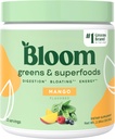 Bloom Nutrition Superfood Greens Powder, Enzimas Digestivas w/Probióticos & Prebióticos, Gut Health, Bloating Alief for Women, Chlorela, 15 SVG (15 Servings (Pacote de 1), Mango)