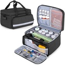 CURMIO Pill Garrafa Organizer Armazenamento, Medication Lock Box para Organizador de Pílulas e Suprimentos Médicos, Preto (Desenho Patenteado)