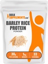 BulkSuplementos.com Cevada arroz proteína em pó - Vegan Protein Powder, Sports Nutrition - Sem sabor & Dairy Free, 30g por serviço, 1kg (2,2 lbs) (Pacote de 1)