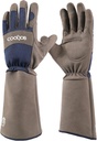 COOLJOB Thorn Proof Luvas de jardim de poda de rosa para homens, Long Sleeve Yard Trabalho acolchoado para Bush, Blackberry, Cactus, Heavy Duty/Puncture Resistant/Machine Lavável, Xlarge, Marinha