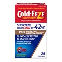 Cold-Eeze Plus Natural misto Berry frio & Flu Zinc Lozenges, Multi-Symptom alívio, Homeopático Cold Remedy, reduz a duração do frio comum, Sambucus Nigra para aliviar os sintomas de frio e gripe, 25 Ct