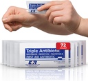 Triplo Antibiótico Pomada .9gr Pacotes – Creme de primeiros socorros para cortes, raspas, queimaduras – Neomicina, Bacitracina, Polimixina B – 72 Contagem