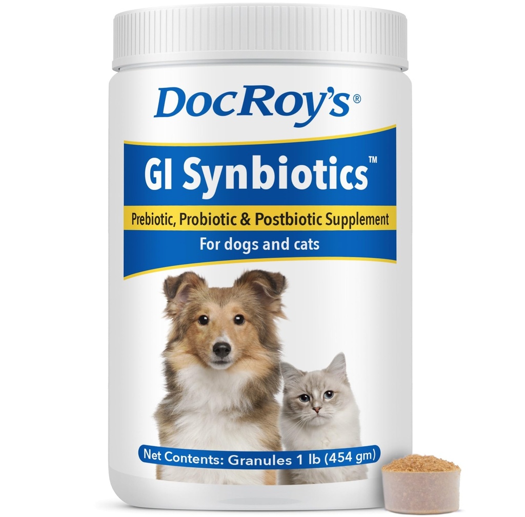 Grânulos Probióticos e Prebióticos do Doc Roy para Cães e Gatos – Suplemento Digestivo e Imune Saúde com Culturas ao Vivo, BgMOS e Beta Glucans – Sabor de Frango – 454g Grânulos