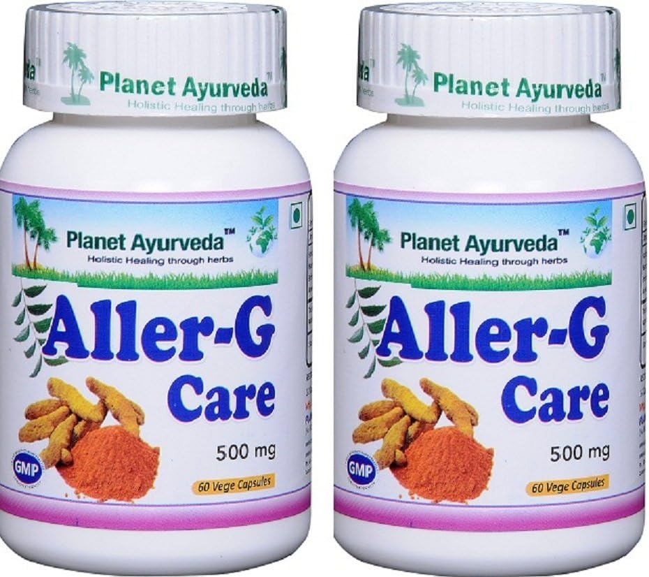 Planet Ayurveda Aller-G Care, 500mg Cápsulas Veg - 2 Garrafas