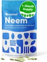 Pure Herbal Neem Leaf Cápsulas - 180 Conde 330 mg - Sem aditivos - Vegan