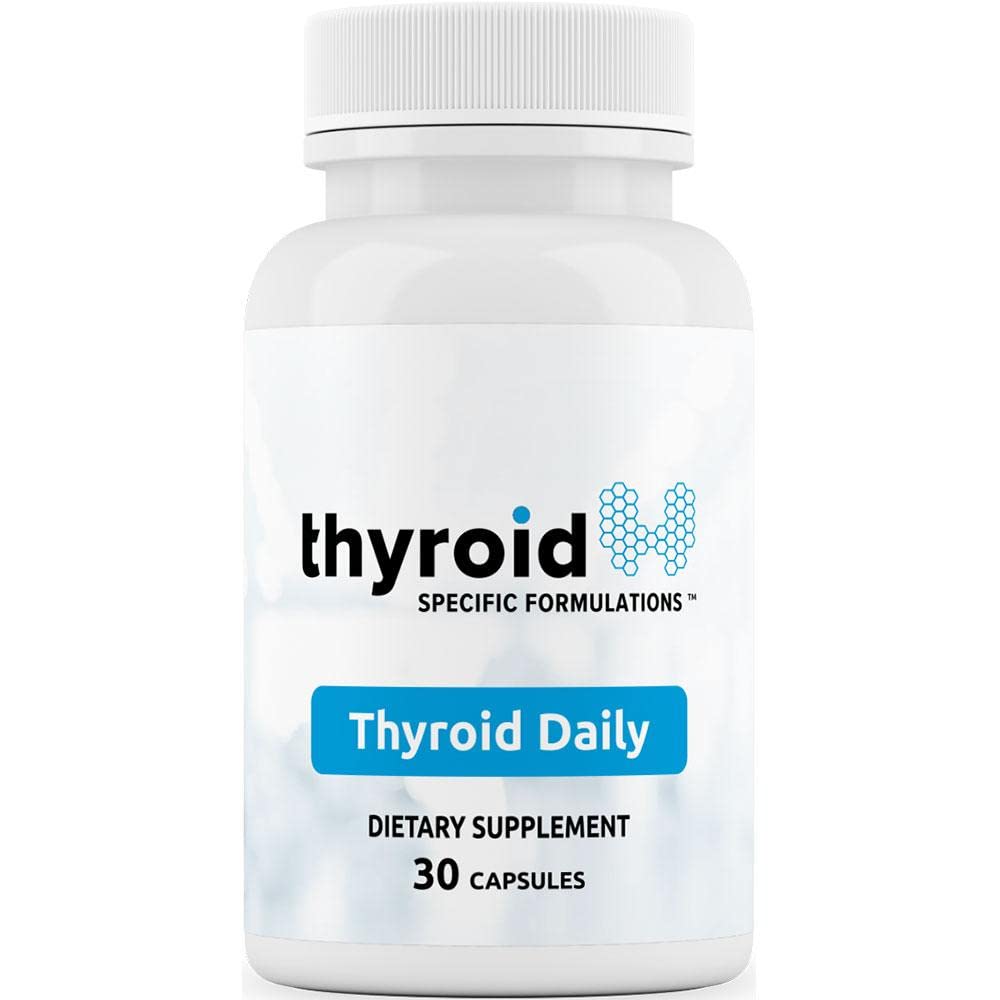 Tiróide diariamente - O primeiro nutriente completo multi projetado para a saúde da tireóide ideal. O diário da tiroide é livre de iodo w/ 19 nutrientes essenciais diários da tiroide para o suporte da tiroide.