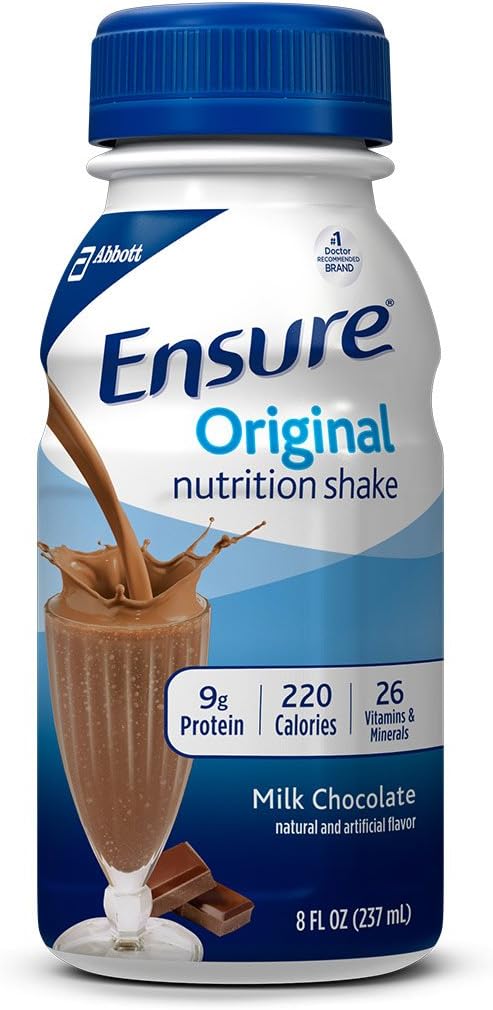 Certifique-se de Shake Nutrição Original com 9 gramas de proteína, Shakes de substituição de refeições, Chocolate Leite, 8 fl oz (Pacote de 16)